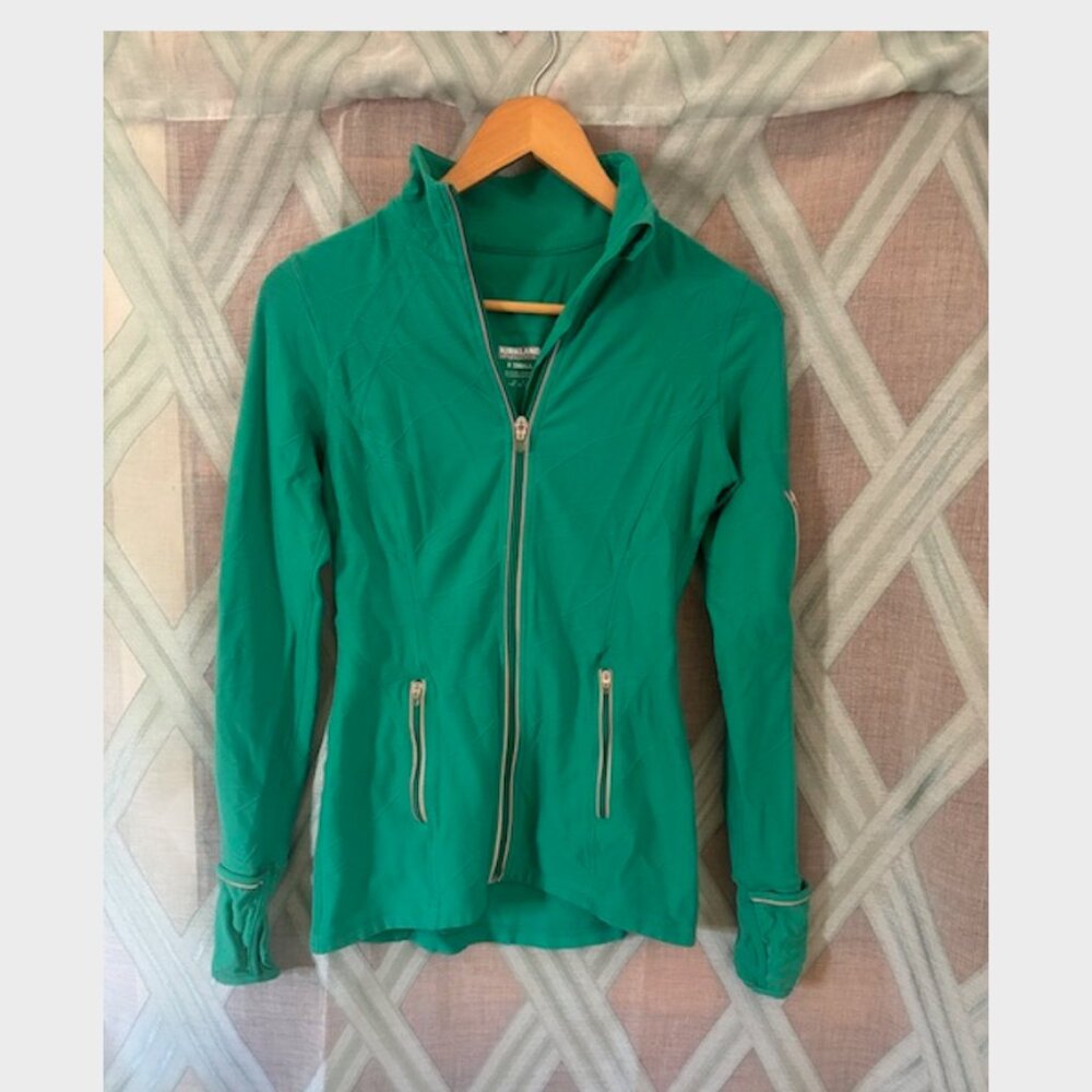 Bright Green Athletic Sip Up Hoodie